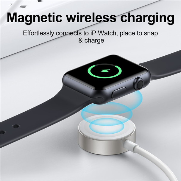 JOYROOM S-IW004 1.2m Type-C Port Magnetic Wireless Charger for Apple iWatch Charging Dock Cable