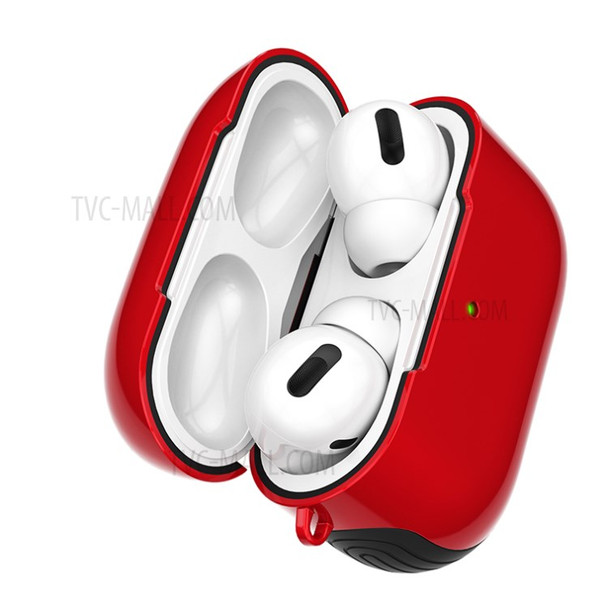 Smooth Surface Unique Stylish PC Case for AirPods Pro - Red