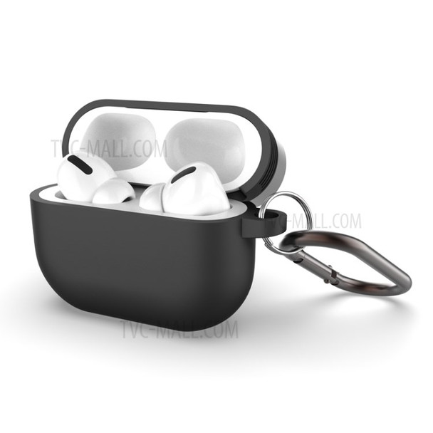 DIROSE A15 Aluminum Silicone Protective Case for Apple AirPods Pro - Grey/Black