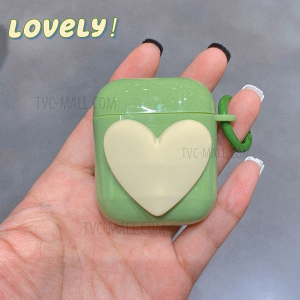 Heart Matcha Green Milky Case Cover Earphones Protector for Apple AirPods - For AirPods 1/2