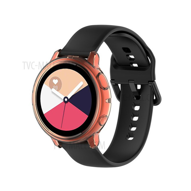 Transparent TPU Cover Bumper Frame Case for Samsung Galaxy Watch Active2 40mm R830 - Orange