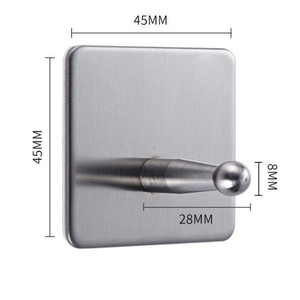 MYD-1036 304 Stainless Steel Sticky Hook Kitchen Bathroom Multi-functional Hole Free Wall Mount Holder