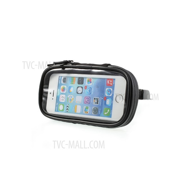 360 Degree Rotation Motorcycle Rearview Mirror Holder w/ Waterproof Phone Case, Size: 14.5 x 7.5cm