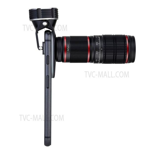 HX1280 Phone Camera Lens Kit Clip-On Phone Lens Fish-eye Wide-angle Telephoto Lens with Storage Box