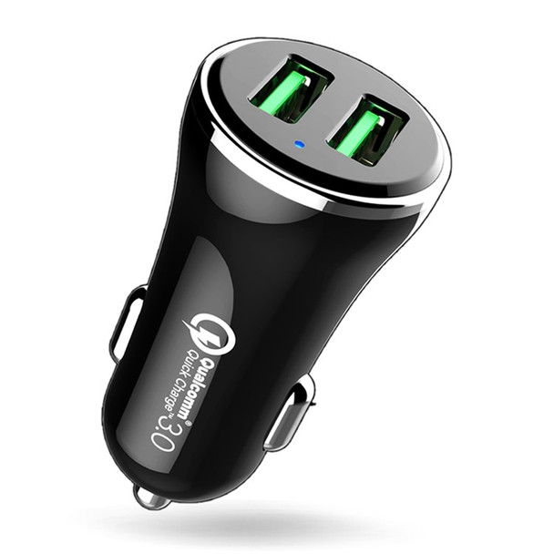 Car Chargers 36W Dual USB Ports QC 3.0 Cell Phone Automobile Chargers for Laptops Cell Phones Tablets