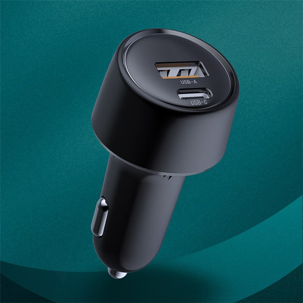 LOHEE S-31A Small Size Mini 2-Port 81W Large Power Car Charger Super Fast Charging Cigarette Lighter Adapter - Black