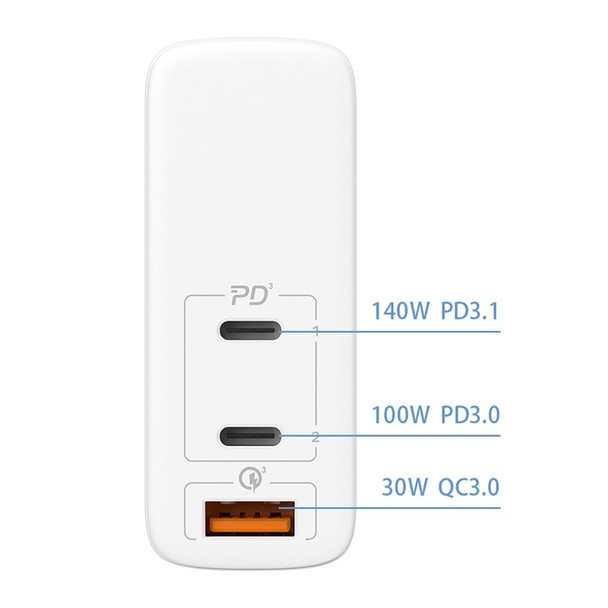 MOMAX UM27 140W GaN PD QC Travel Charging Dock Power Adapter 3-Output CN Plug Wall Charger [Compatible with US Plug]