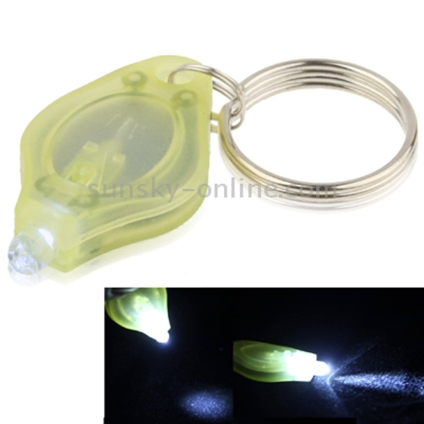 Mini LED Flashlight, White Light, Keychain Function, On/Off Switch & Pressure Switch(Yellow)