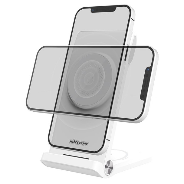 NILLKIN Powertrio 3 in 1 for MagSafe Wireless Charger Mobile Phone / Earphone / Smart Watch Folding Charing Dock, with Huawei Watch Charger (EU Plug)