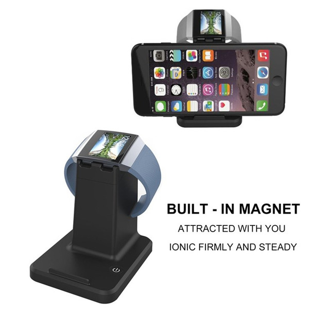 2 in 1 Charging Stand Station for Fitbit Ionic and Universal Smart Phones and Tablets