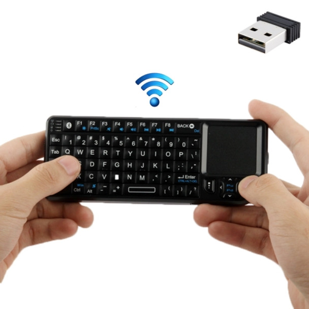 UKB-100 Bluetooth Wireless Ultra Mini Keyboard with Touchpad for Mobile/ PC / Presenter Use(Black)