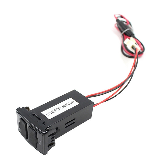 Car DC12V 2.1A Dual USB Port Charger for Mazda