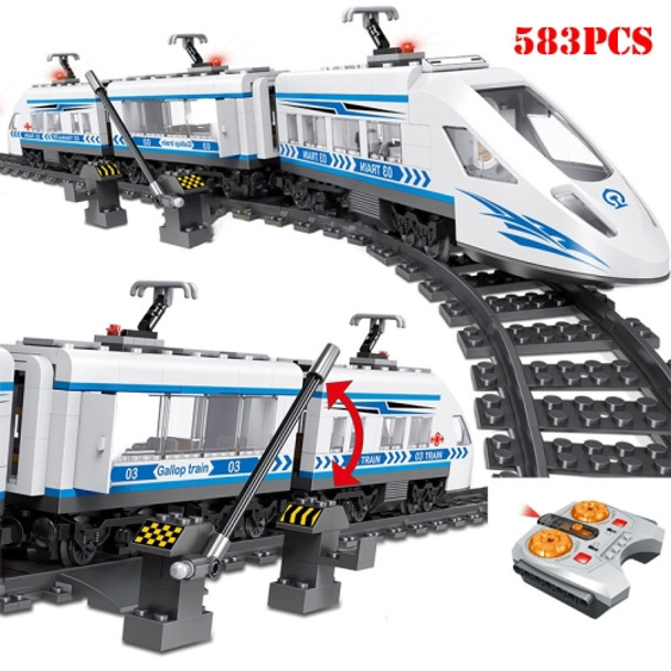 High-speed Rail Train Locomotive with Remote Control Electric Simulation Toy Children's Puzzle Assembled Building Blocks Toys