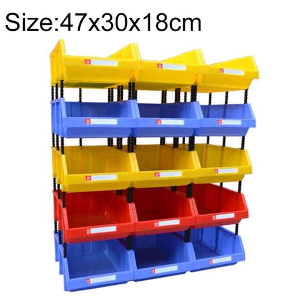 Thickened Oblique Plastic Box Combined Parts Box Material Box, Random Color Delivery, Size: 47cm x 30cm x 18cm