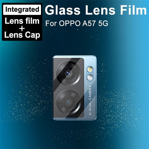 IMAK Camera Lens Protector for Oppo A57 (2022) 5G, Ultra Clear Tempered Glass Lens Film + Acrylic Lens Cap