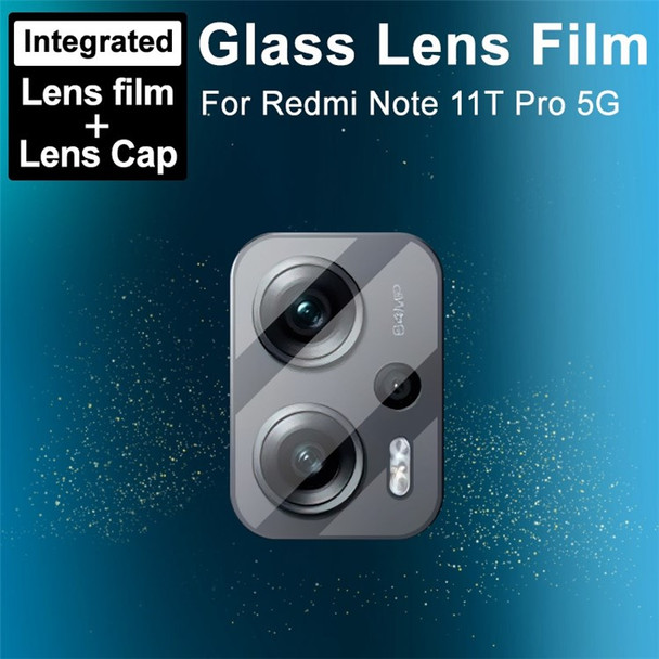 IMAK For Xiaomi Redmi Note 11T Pro 5G/Note 11T Pro+ 5G/Poco X4 GT 5G Tempered Glass Camera Lens Protector + Acrylic Lens Cap