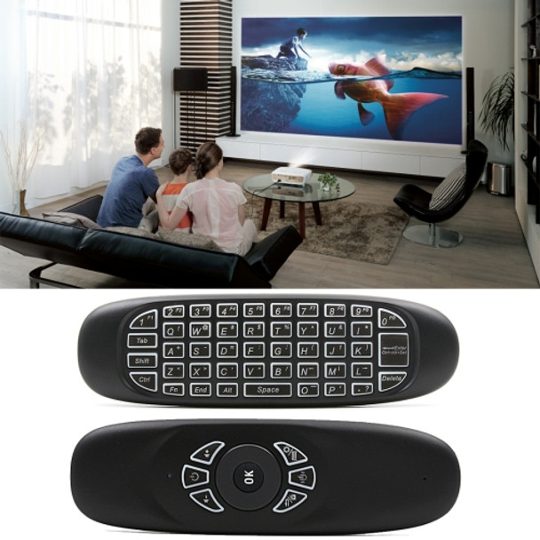 C120 Back-light Air Mouse 2.4GHz Wireless Keyboard 3D Gyroscope Sense Android Remote Controller for PC, Android TV Box / Smart TV, Game Devices