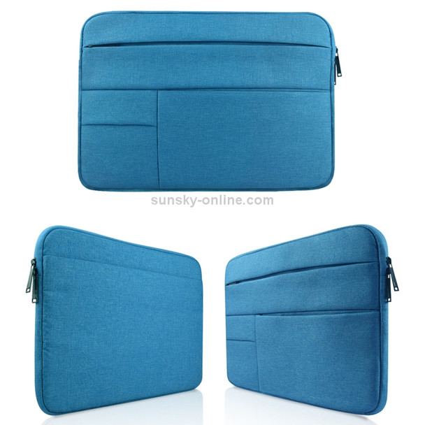 Universal Multiple Pockets Wearable Oxford Cloth Soft Portable Leisurely Laptop Tablet Bag, For 12 inch and Below Macbook, Samsung, Lenovo, Sony, DELL Alienware, CHUWI, ASUS, HP (Blue)