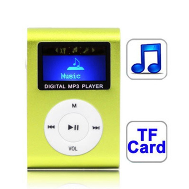 TF (Micro SD) Card Slot MP3 Player with LCD Screen, Metal Clip