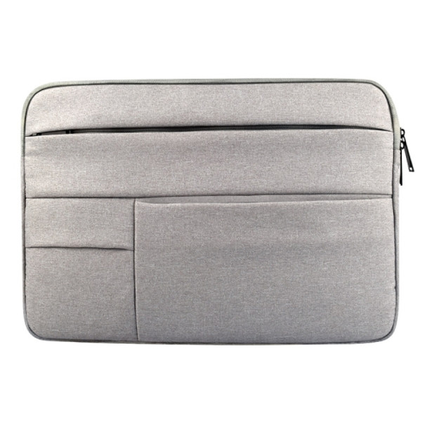 Universal Multiple Pockets Wearable Oxford Cloth Soft Portable Leisurely Laptop Tablet Bag, For 15.6 inch and Below Macbook, Samsung, Lenovo, Sony, DELL Alienware, CHUWI, ASUS, HP (Grey)