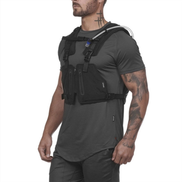 Multi-function Printing Vest Outdoor Protective Reflective Training Suit, Size: One Size(Black)