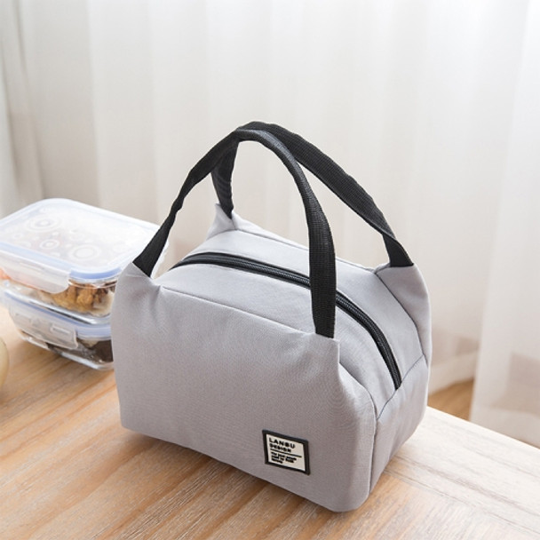 Portable Lunch Bag Thermal Insulated Lunch Box Tote Cooler Bag Bento Pouch Lunch Container School Food Storage Bags(Grey)