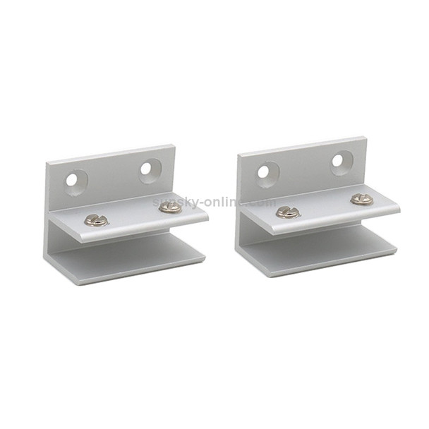 5 PCS F-type Aluminum Alloy Glass Combination Clamp Cabinet Partition Fixing Clip, Size: L, Cliped 5-10mm