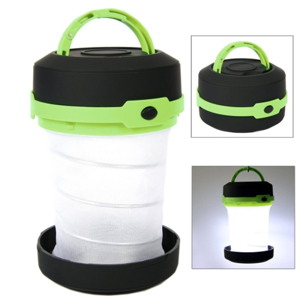 Outdoor Portable Camping Flashlight, Retractable LED 3-Mode Lantern Light Tent Lamp (Black)