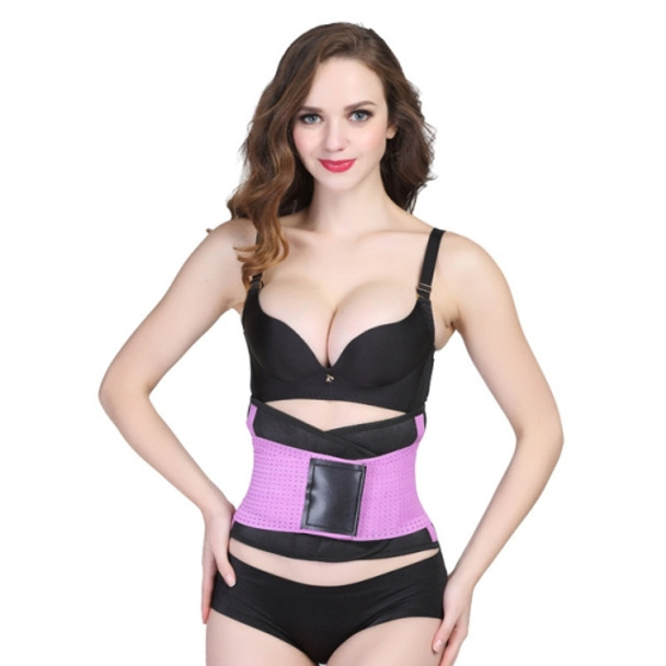 Body Shaping Underwear Abdomen Belt Fat Burning Paste New Fashion Sports Fitness Belly Belt M(Purple)