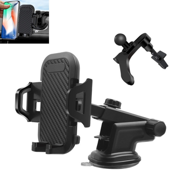 Multi-function Vehicle Navigation Frame Car Mount Phone Holder (Black)