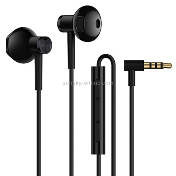 Xiaomi Generally Half In-ear TPE Wire Control Earphone with Mic, For iPhone, iPad, Galaxy, Huawei, Xiaomi, LG, HTC and Other Smartphones(Black)