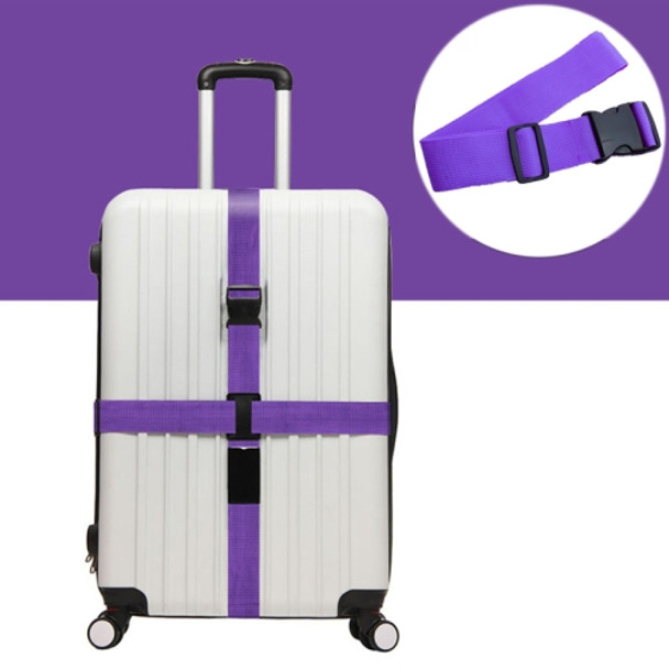 Cross Rainbow Elastic Telescopic Bag Bungee Luggage Packing Belt Travel Luggage Fixed Strap (Purple)