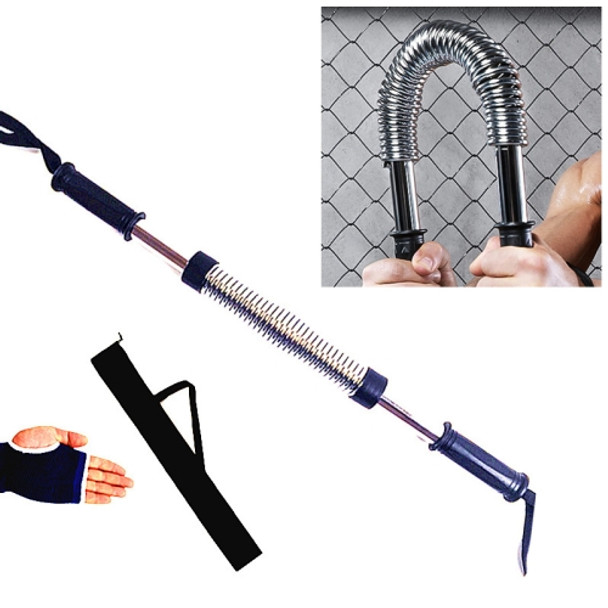 50kg Electroplating Spring Hand Grips Arm Strength Brawn Training Device + Hand Guard + Storage Bag Set (White)