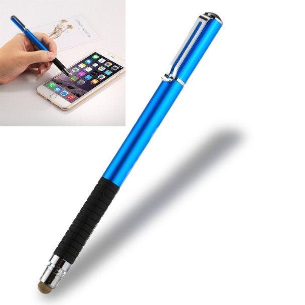Universal 2 in 1 Multifunction Round Thin Tip Capacitive Touch Screen Stylus Pen, For iPhone, iPad, Samsung, and Other Capacitive Touch Screen Smartphones or Tablet PC(Blue)