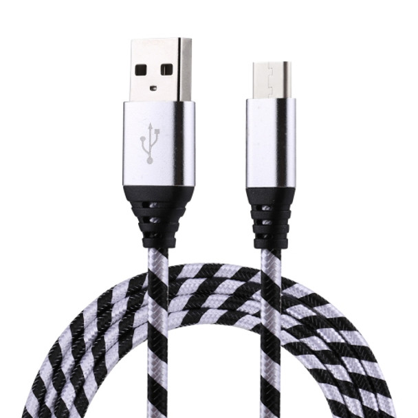 1m USB to USB-C / Type-C Nylon Weave Style Data Sync Charging Cable, for Galaxy S8 & S8 + / LG G6 / Huawei P10 & P10 Plus / Oneplus 5 and other Smartphones (Silver)