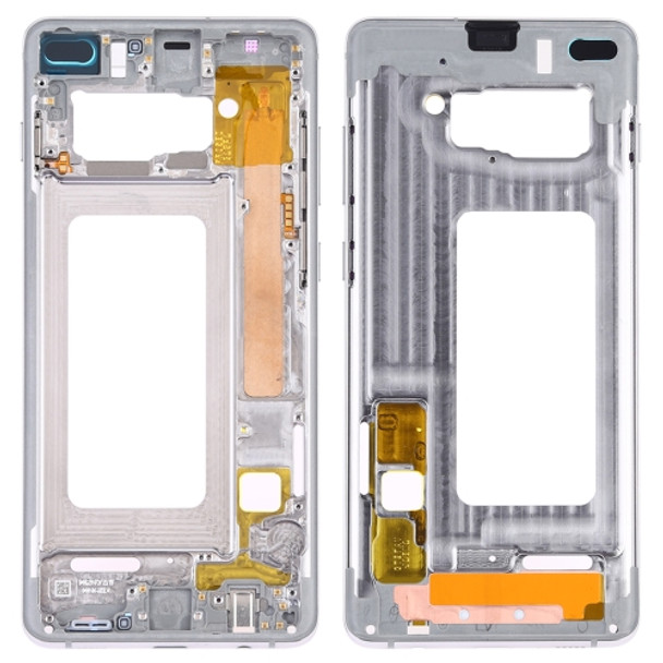 Middle Frame Bezel Plate with Side Keys for Samsung Galaxy S10+(Silver)
