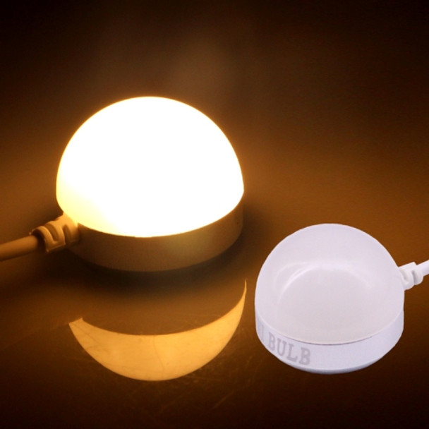 2W USB LED Light Bulb with Magnetic & Cable, USB-2W-WW 5V 140-150Lumens 6 LED