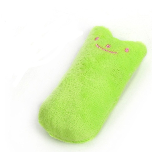 2 PCS Teeth Grinding Catnip Toys Funny Interactive Plush Cat Toy Pet Kitten Chewing Toy  Claws Thumb Bite Cat mint for Cats(Green)