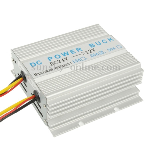 DC 24V to 12V Car Power Step-down Transformer, Rated Output Current: 20A