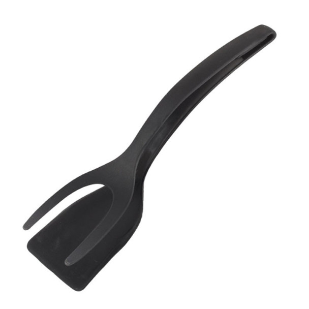 2 PCS 2 in 1 Silicone Omelette Toast Spatula Spoon(Black)