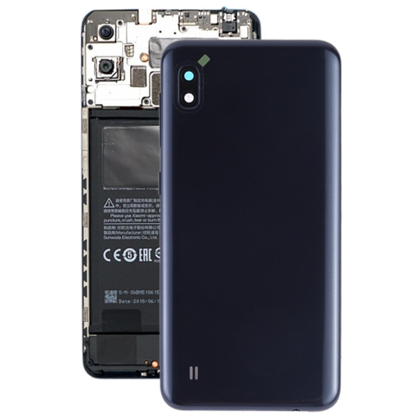 Battery Back Cover with Camera Lens & Side Keys for Galaxy A10 SM-A105F/DS, SM-A105G/DS(Black)