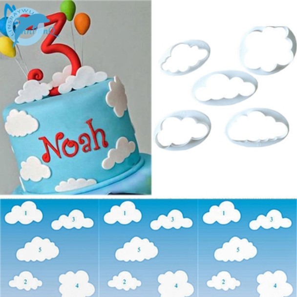 10 PCS Cake Mold Cloud Fondant Cake Decoration Printing Die Cutting Mold