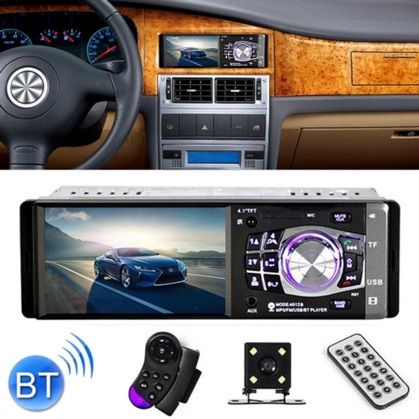 4012B HD 1 Din 4.1 inch Car Bluetooth Radio Receiver MP5 Player, Support FM & TF Card, with Steering Wheel Remote Control