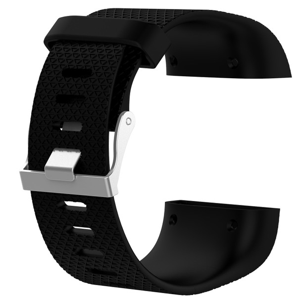 Rhombus Texture Adjustable Sport Wrist Strap for FITBIT Surge (Black)
