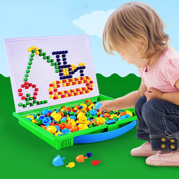296 in 1 / Set Early Childhood Educational Creative DIY Desktop Mushroom Nail Puzzle Game Toy