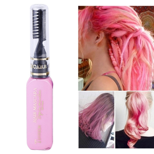 One-time Hair Temporary Color Hair Dye Non-toxic DIY Hair Color Mascara Dye Cream Hair(Pink)