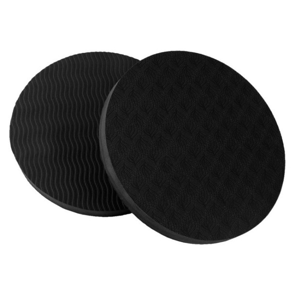 E90 Round Yoga Support Cushion Balance Protection Cushion, Diameter: 17.5cm(Black)