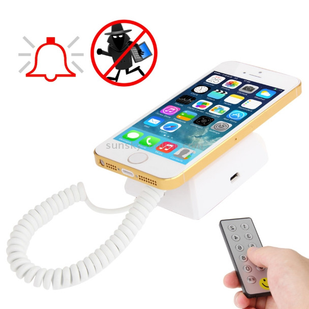 Universal Mobile Phone Burglar Display Holder / Anti-theft Display Stand with Remote Controller, Suitable for Samsung / iPhone 5S / 5C / Sony / HTC and MP4 etc.