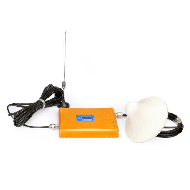 Mobile LED WCDMA 2100MHz & GSM 900MHz Signal Booster / Signal Repeater with Sucker Antenna(Gold)