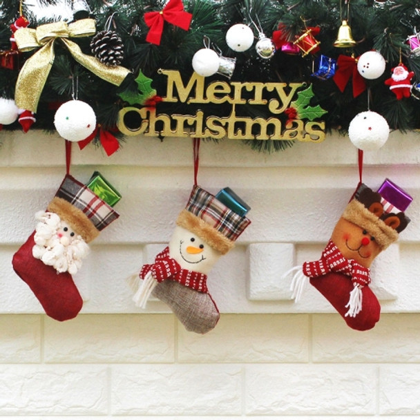 3 PCS Hang Ornament Christmas Stockings Present Bags, Random Style Delivery